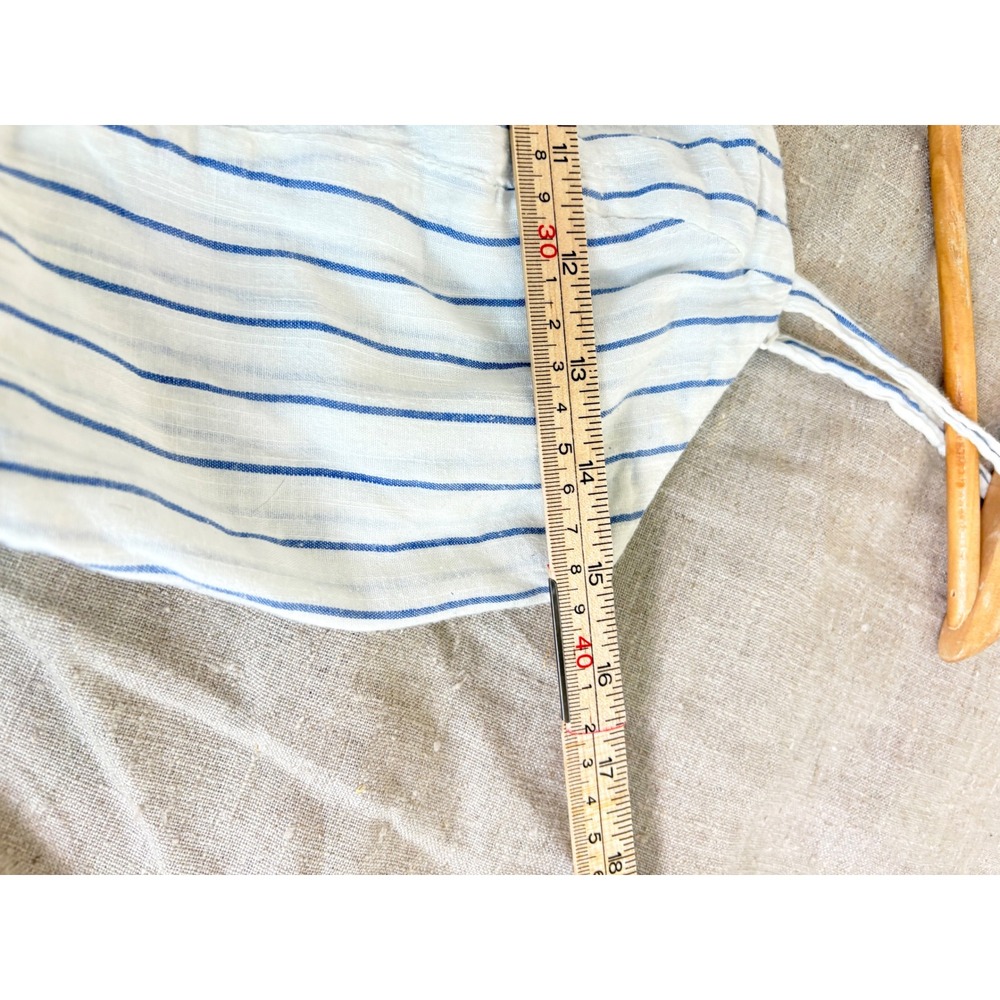 Old Navy Womens Blue White Striped Smocked Back Ruffle Mini Dress Size M - Picture 6 of 8